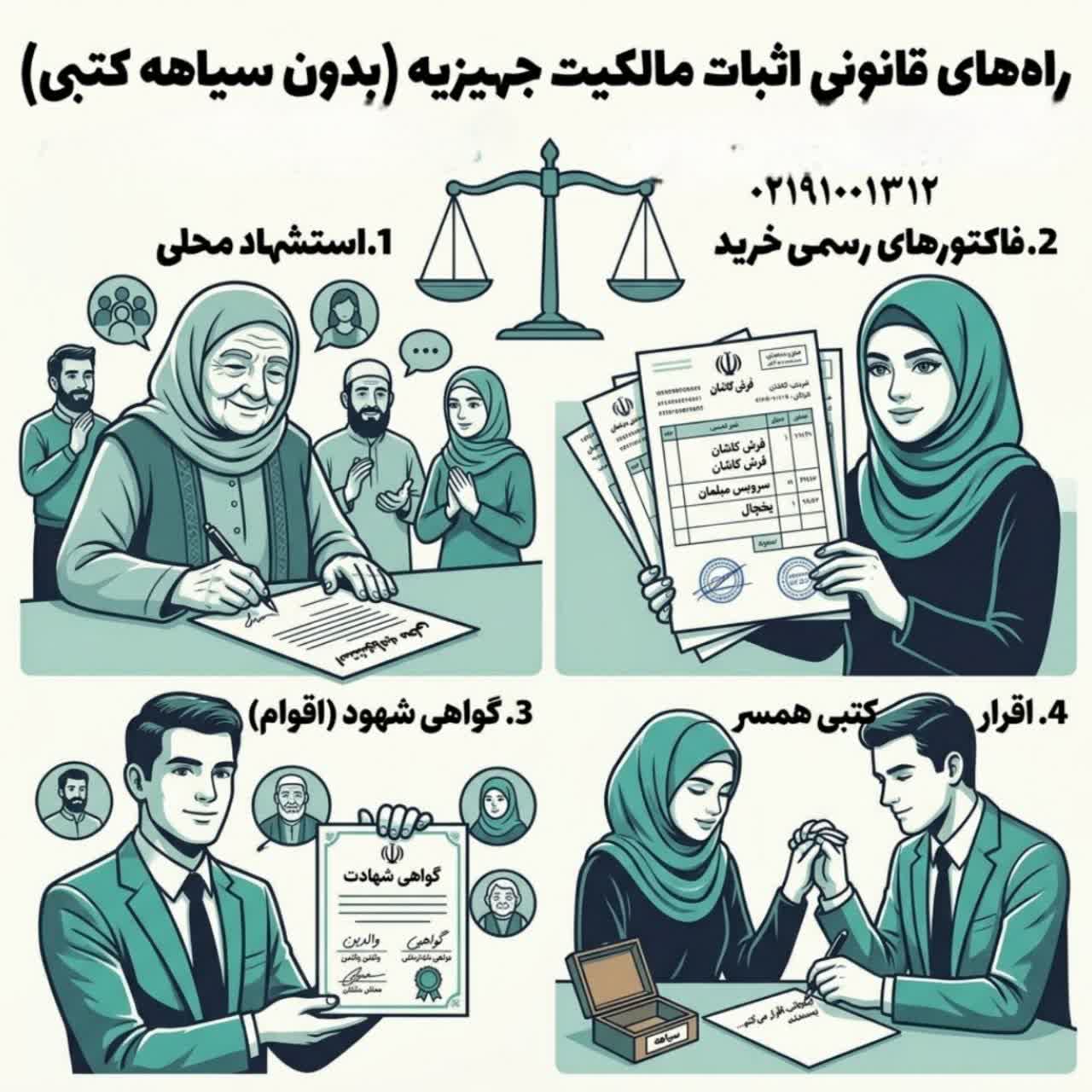 اثبات مالکیت جهیزیه بدون سیاهه